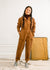 Wallis Long Sleeve Zip Jumpsuit - Tan