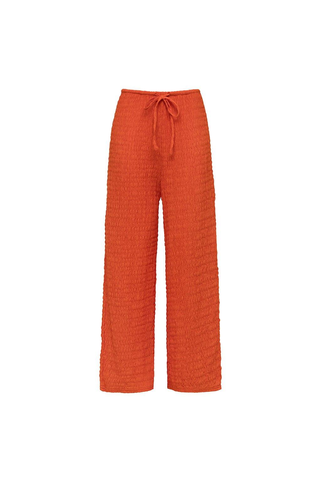 Montce - Tangerine Drawstring Wide Leg Pant -