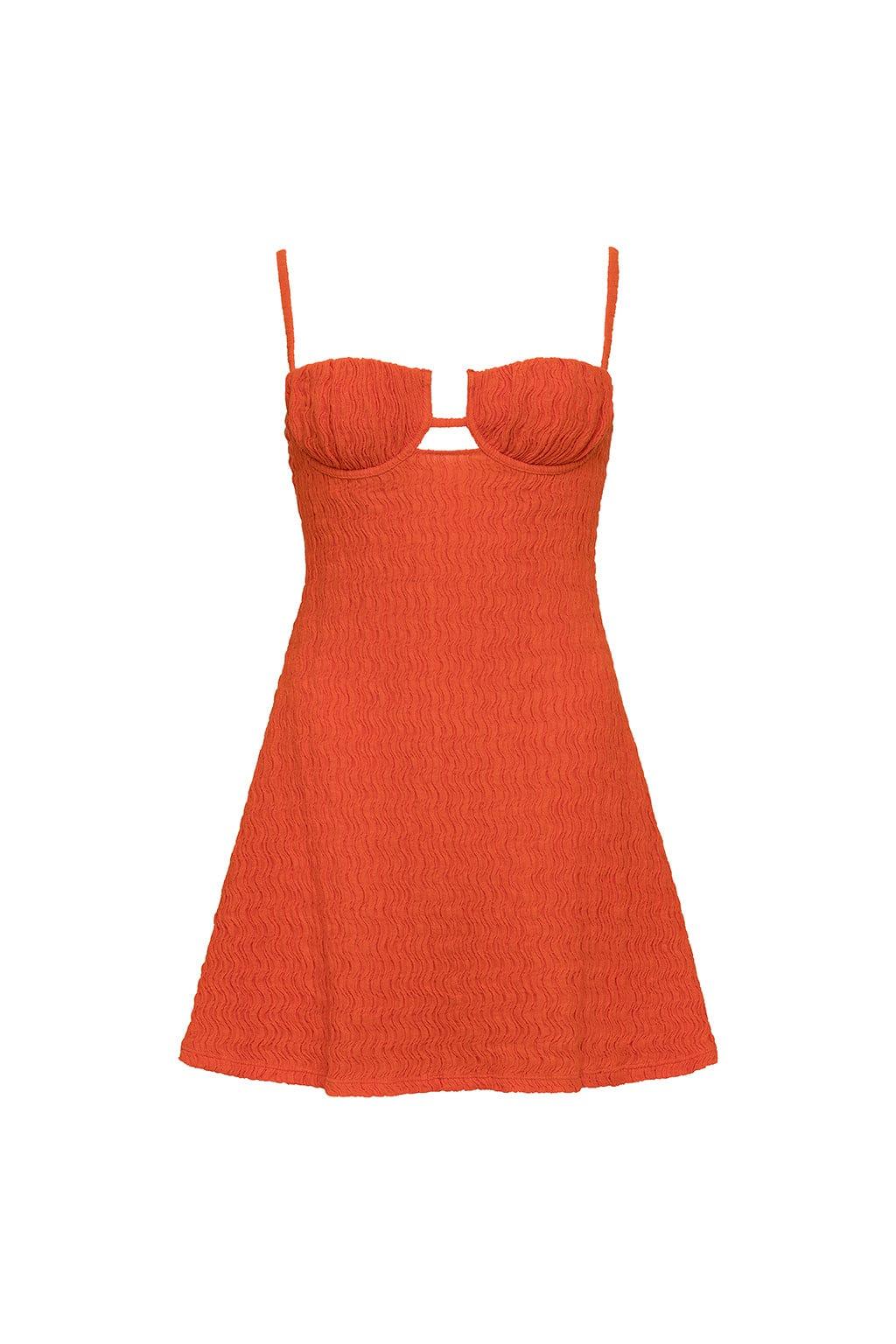 Montce - Tangerine Petal Short Slip Dress -
