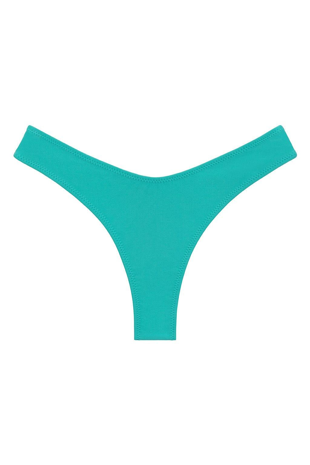 Montce - Teal Added Coverage Lulu (Zig-Zag Stitch) Bikini Bottom -