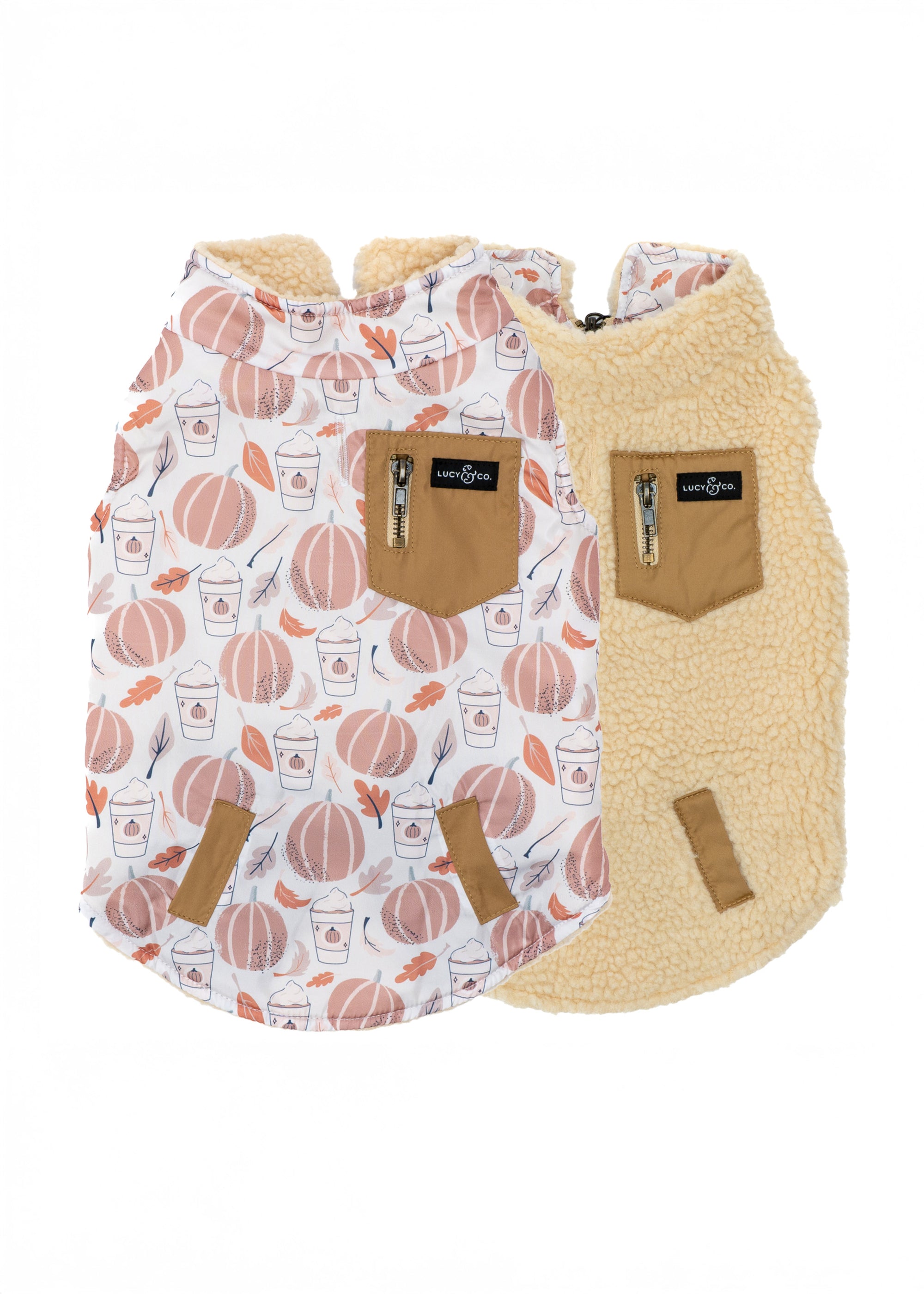 Lucy & Co. - Reversible Teddy Vest - Awesomely Autumn -