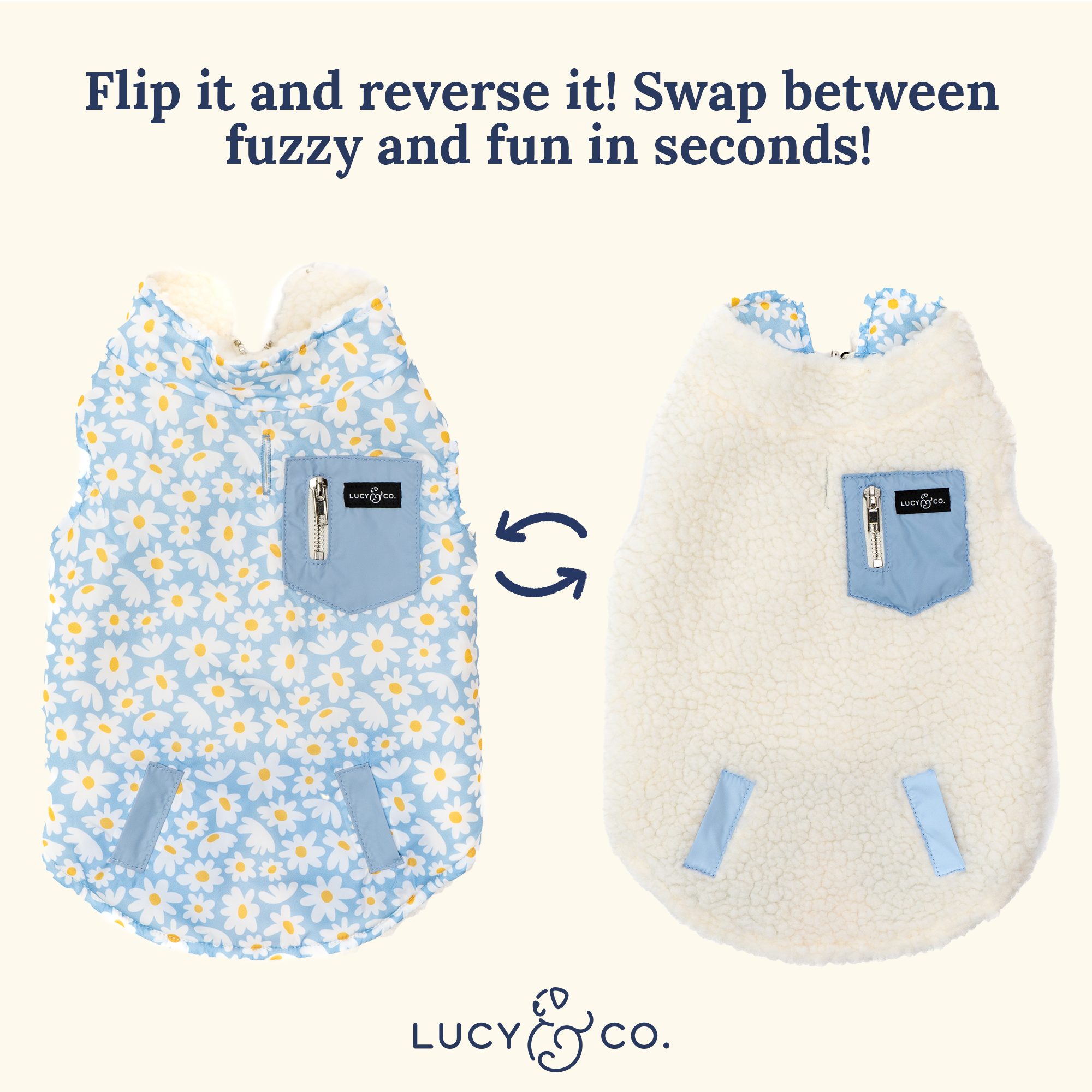 Lucy & Co. - Reversible Teddy Vest - Simply Splendid -