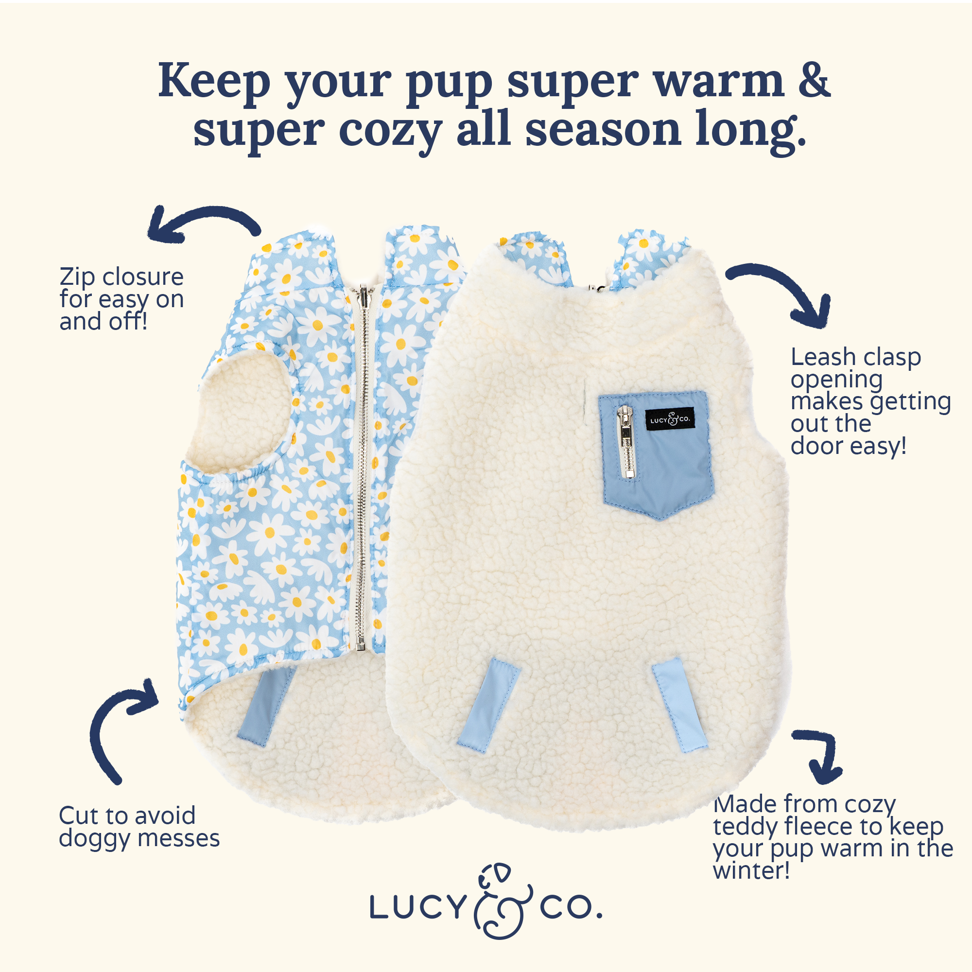 Lucy & Co. - Reversible Teddy Vest - Simply Splendid -