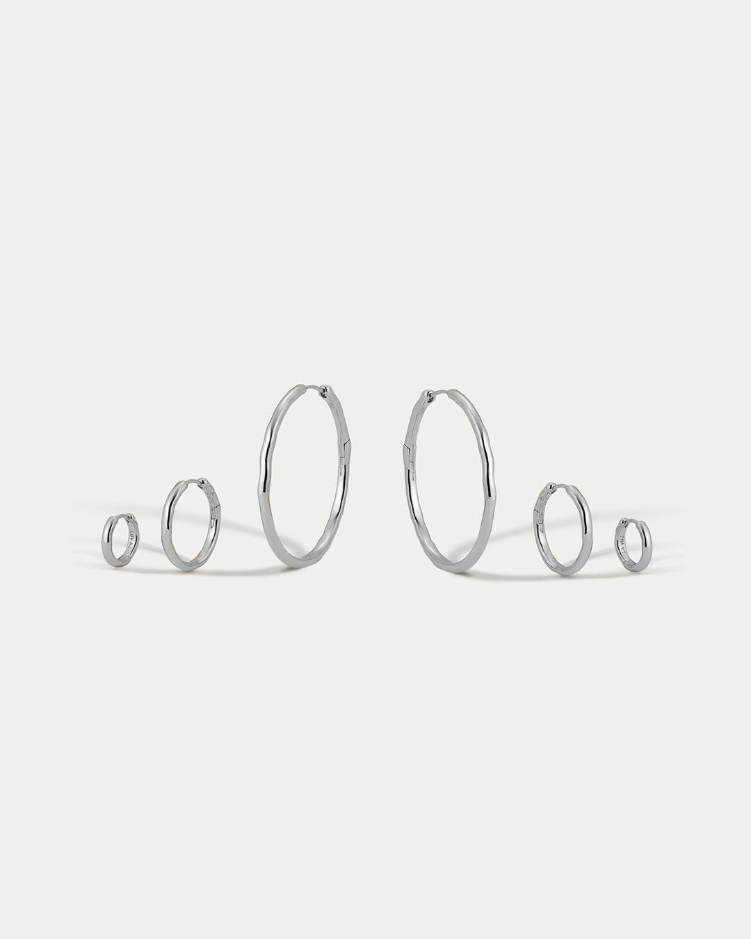 Luv Aj - The Granada Hammered Hoops - Silver