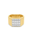 Luv Aj - The Pave Square Signet Ring - Gold
