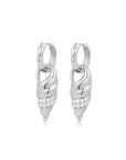 Luv Aj - The Seashell Charm Hoops - Silver