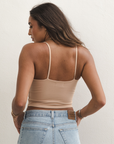 Boob-eez - The Kyla Double Layer Crop Tank - Light Nude -