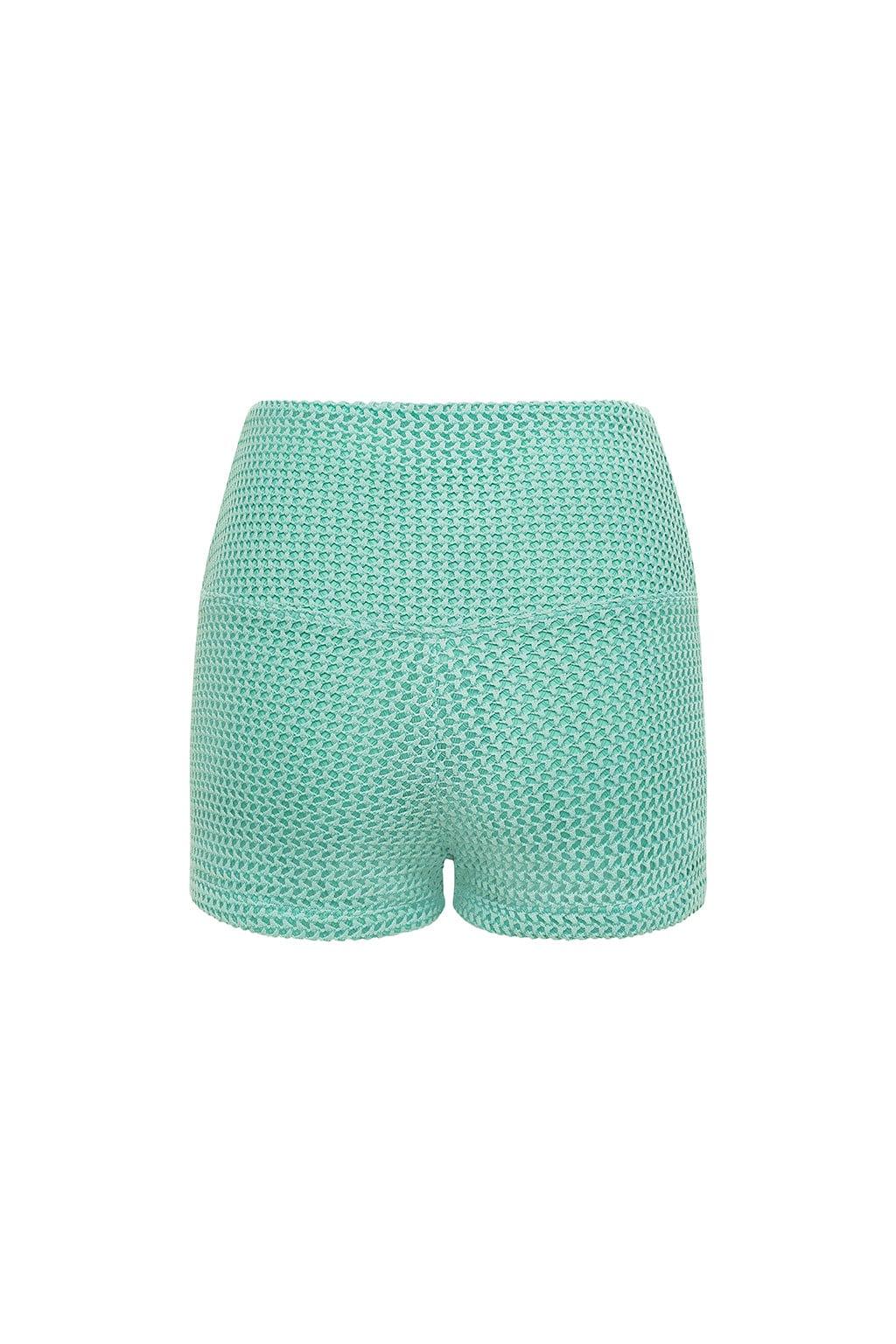 Montce - Turquoise Crochet Micro Bike Short -