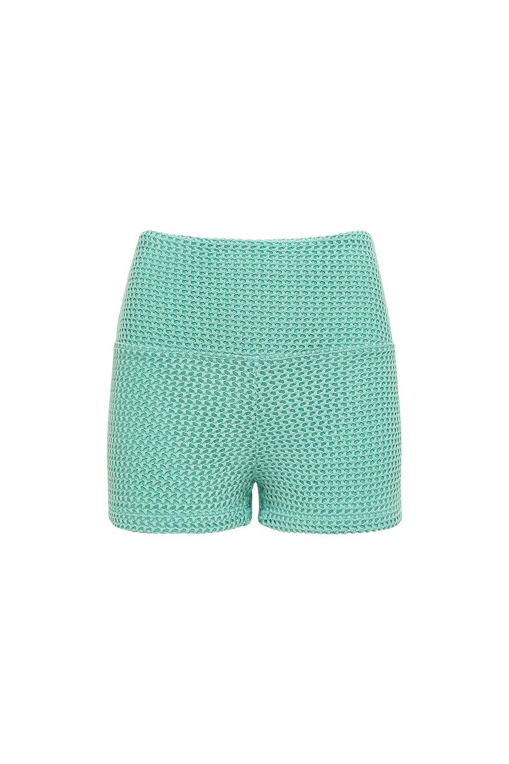 Montce - Turquoise Crochet Micro Bike Short -