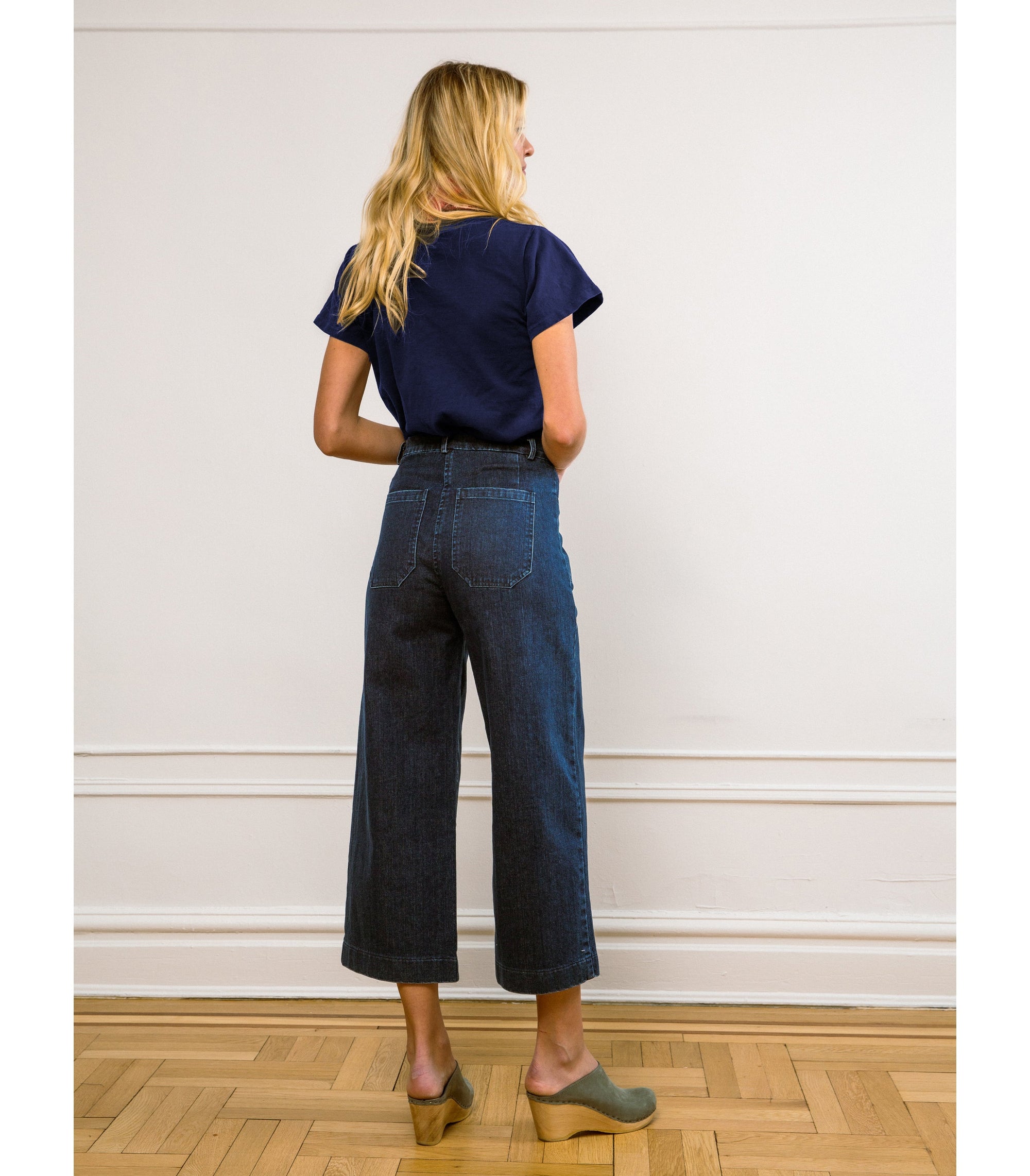 Loup - Simone Wide Crop Jeans - Dark Indigo -