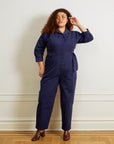 Loup - Wallis Long Sleeve Zip Jumpsuit - Twilight -