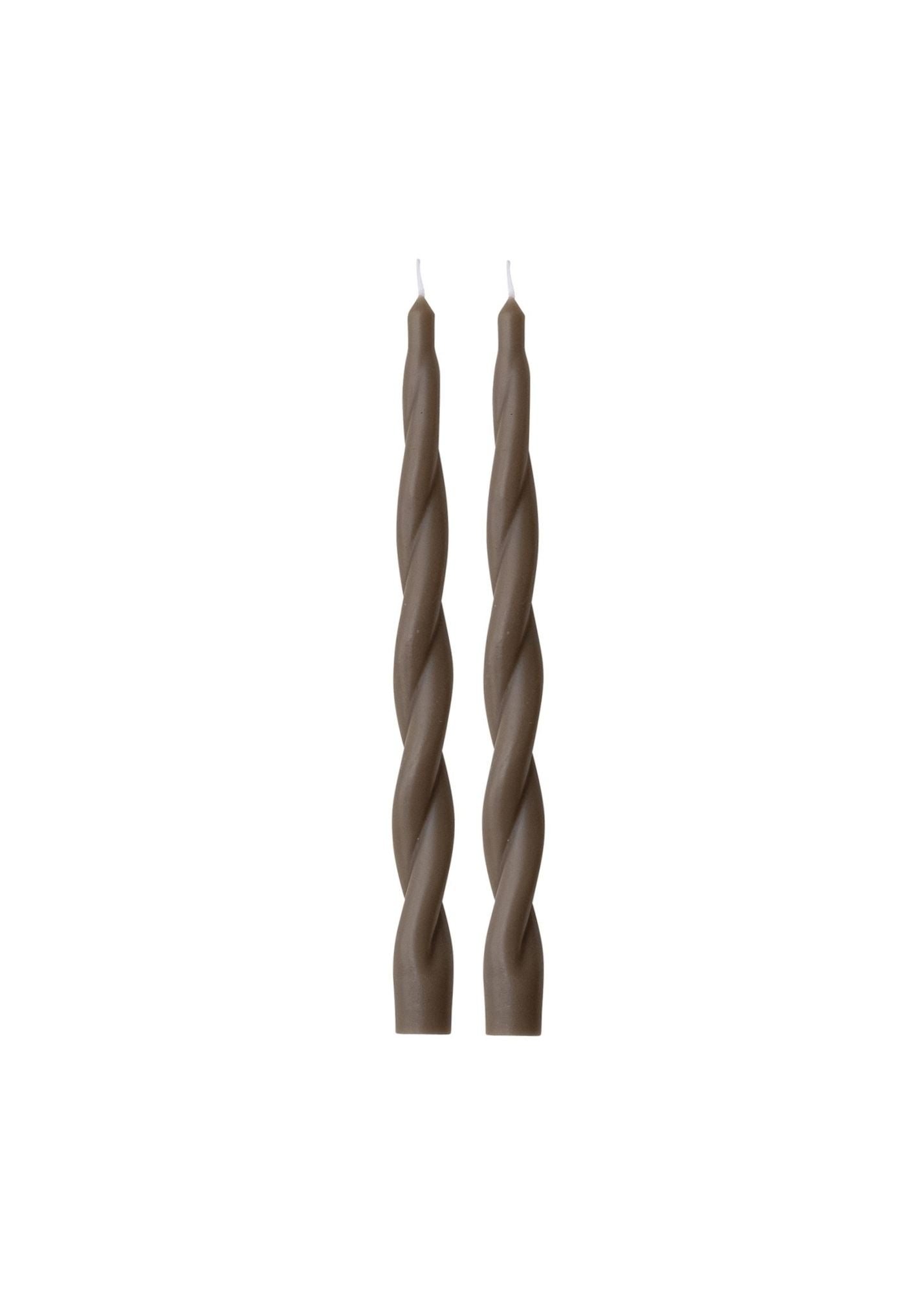 Creative Co. - Twisted Taper Candles - Brown -