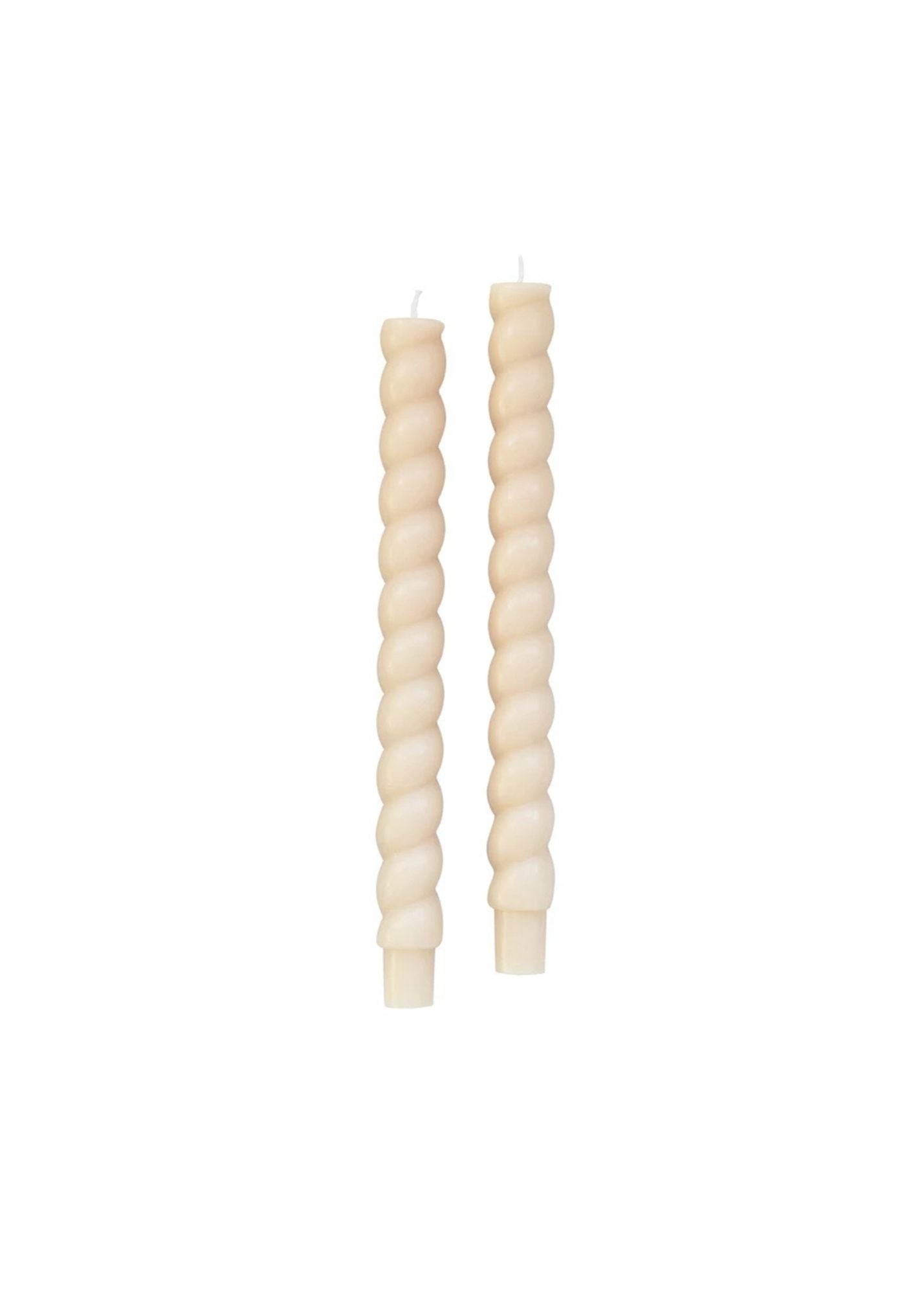 Creative Co. - Twisted Taper Candles Set of 2 - Cream -