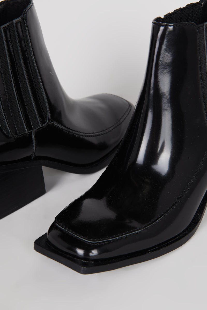 Upside Box Leather Ankle Boot