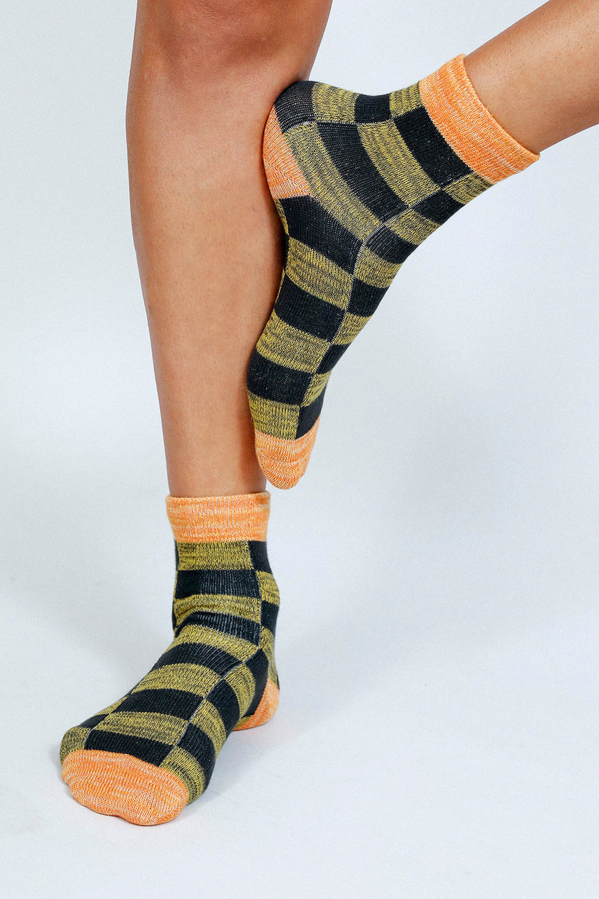 Tailored Union - Boxy Checkered Ankle Sock -