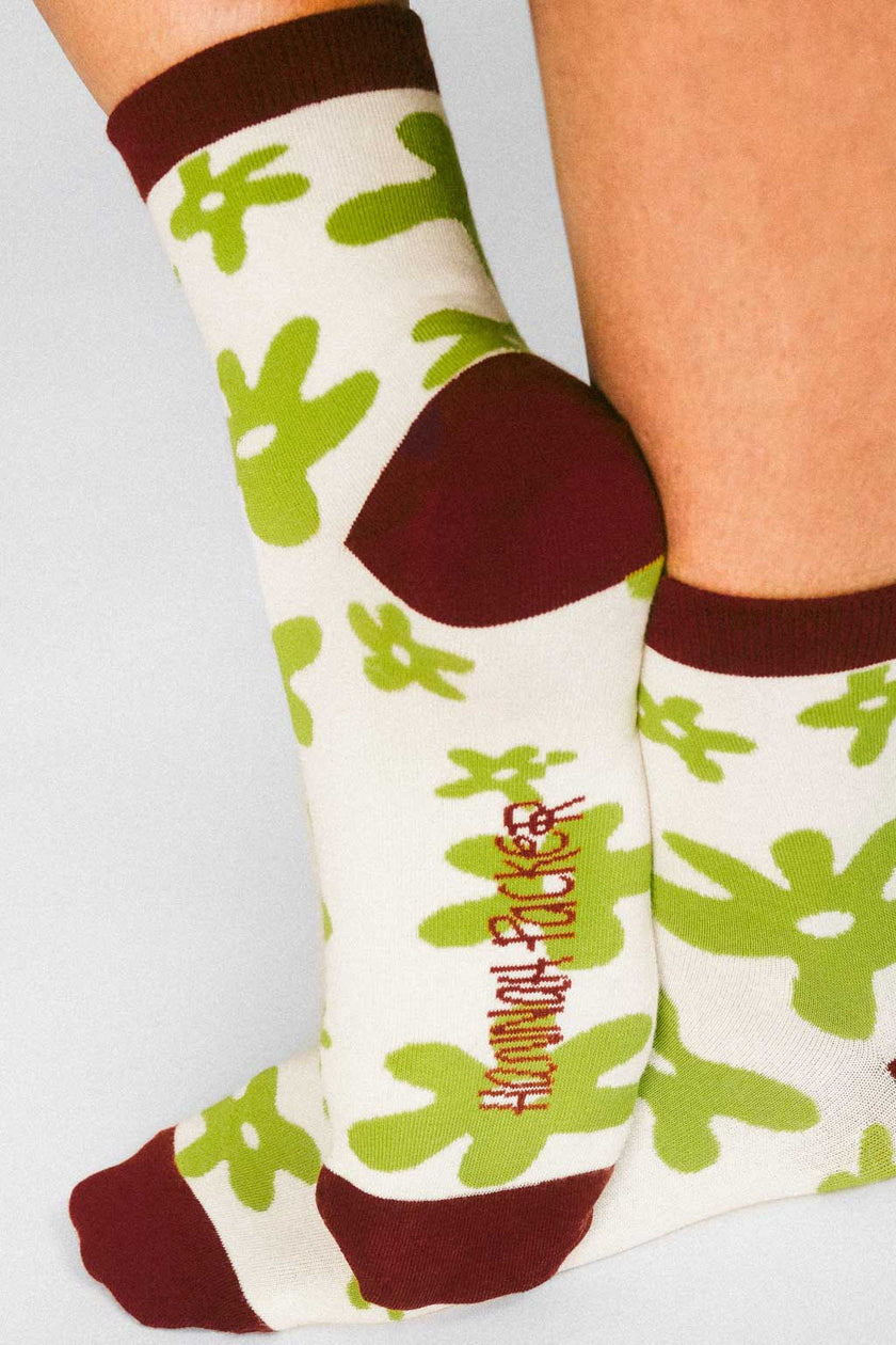 Tailored Union - Flowers Knit Ankle Sock -