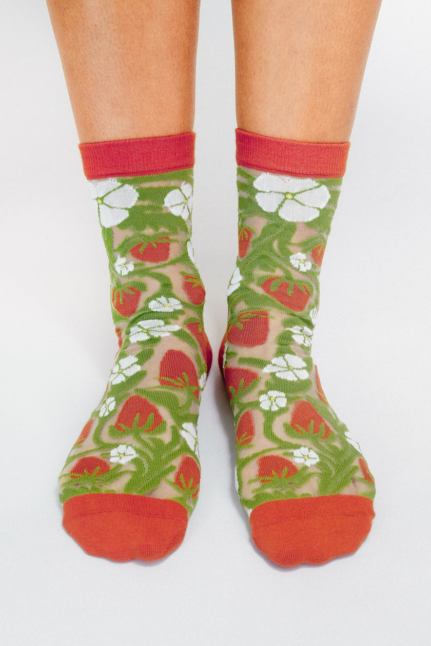 Tailored Union - Strawberry Sheer Ankle Sock -