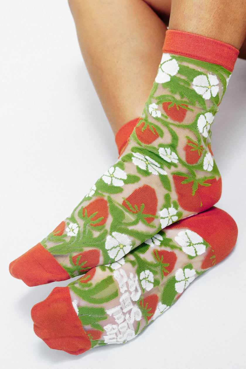 Tailored Union - Strawberry Sheer Ankle Sock -