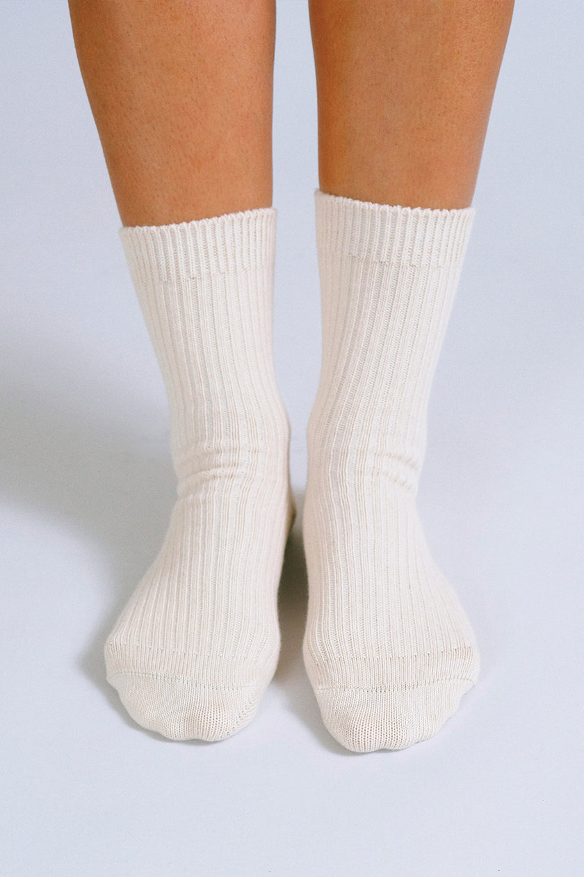 Tailored Union - Beta Melange Crew Sock - Oat -