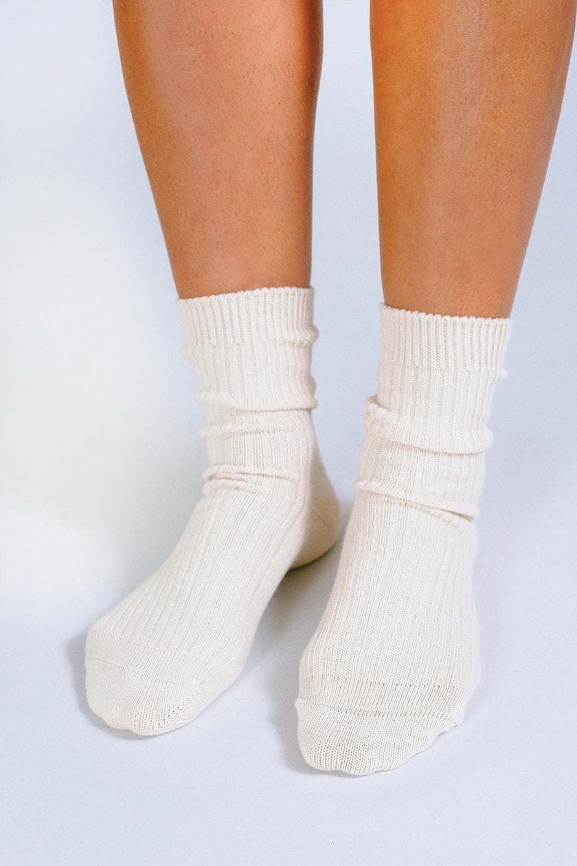 Tailored Union - Beta Melange Crew Sock - Oat -