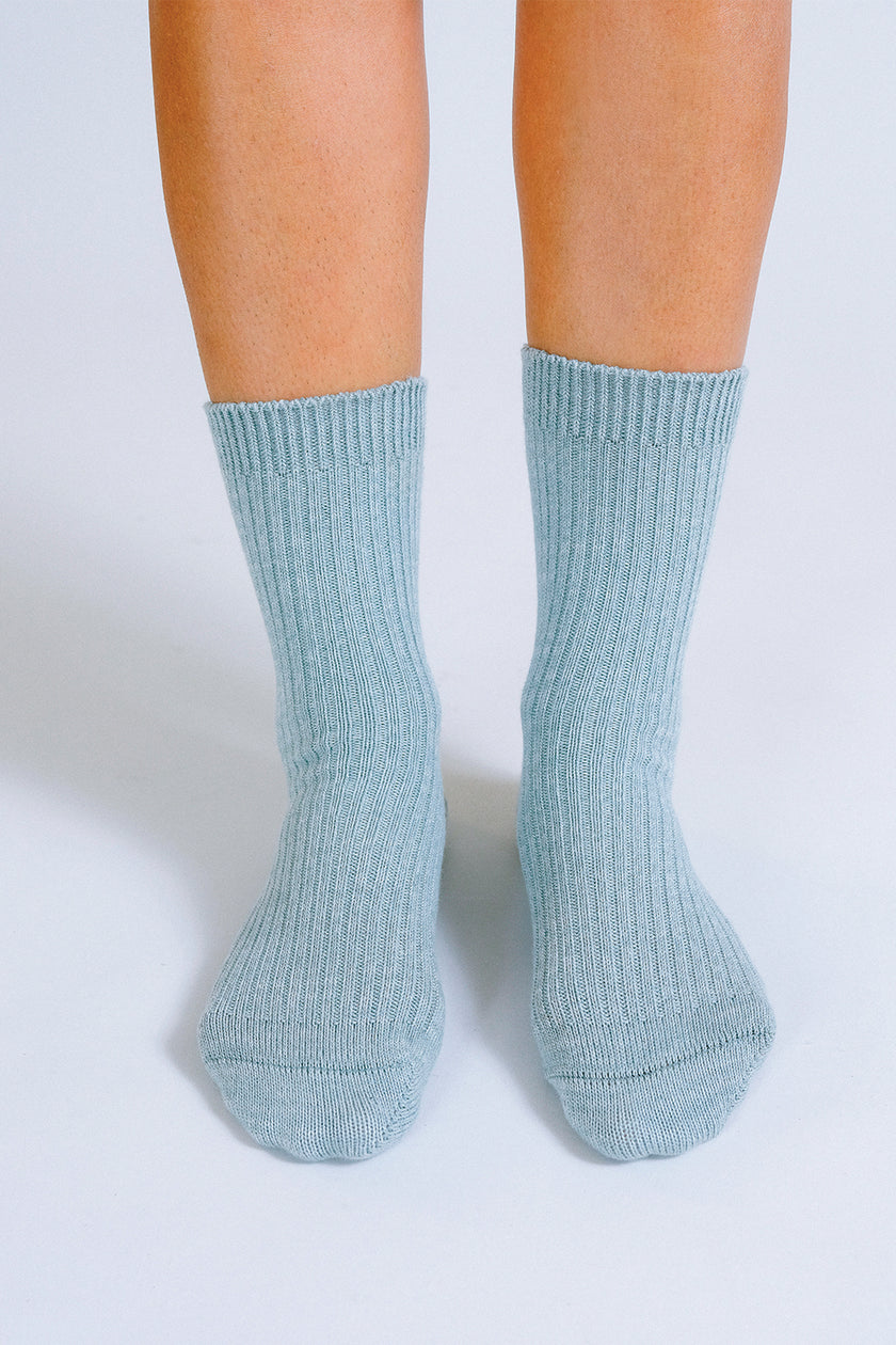 Tailored Union - Beta Melange Crew Sock - Seafoam -