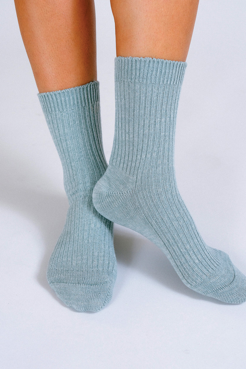 Tailored Union - Beta Melange Crew Sock - Seafoam -
