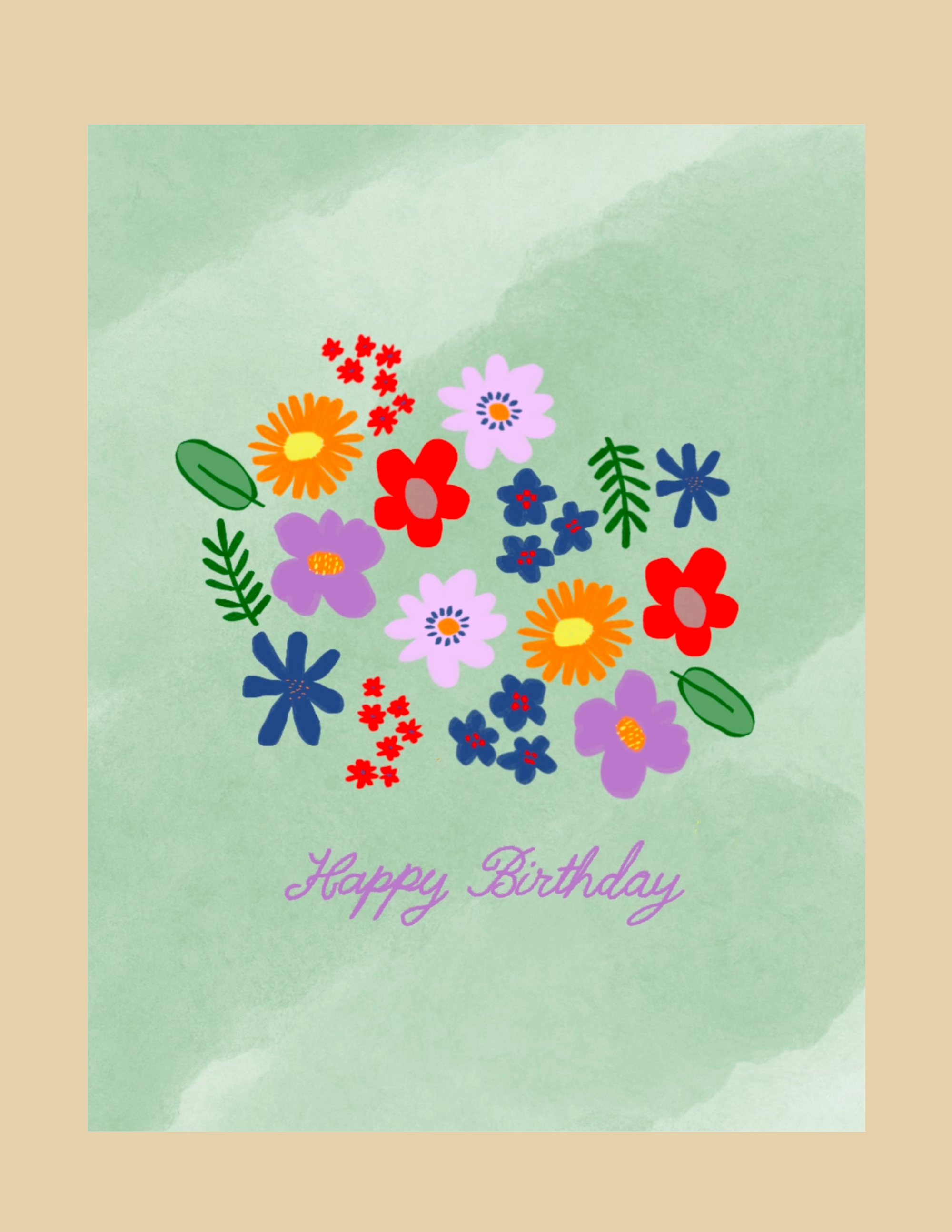 Greeting Card - HBD