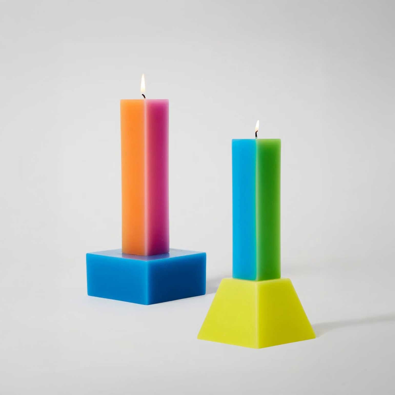 Areaware - Happiness Pillar Candles - Set of 2 -
