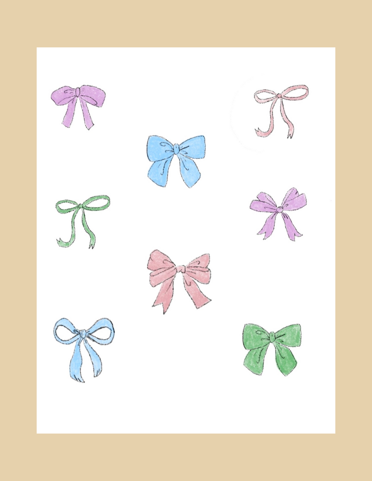 Nice Paper - Greeting Card - Bows -