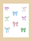 Nice Paper - Greeting Card - Bows -