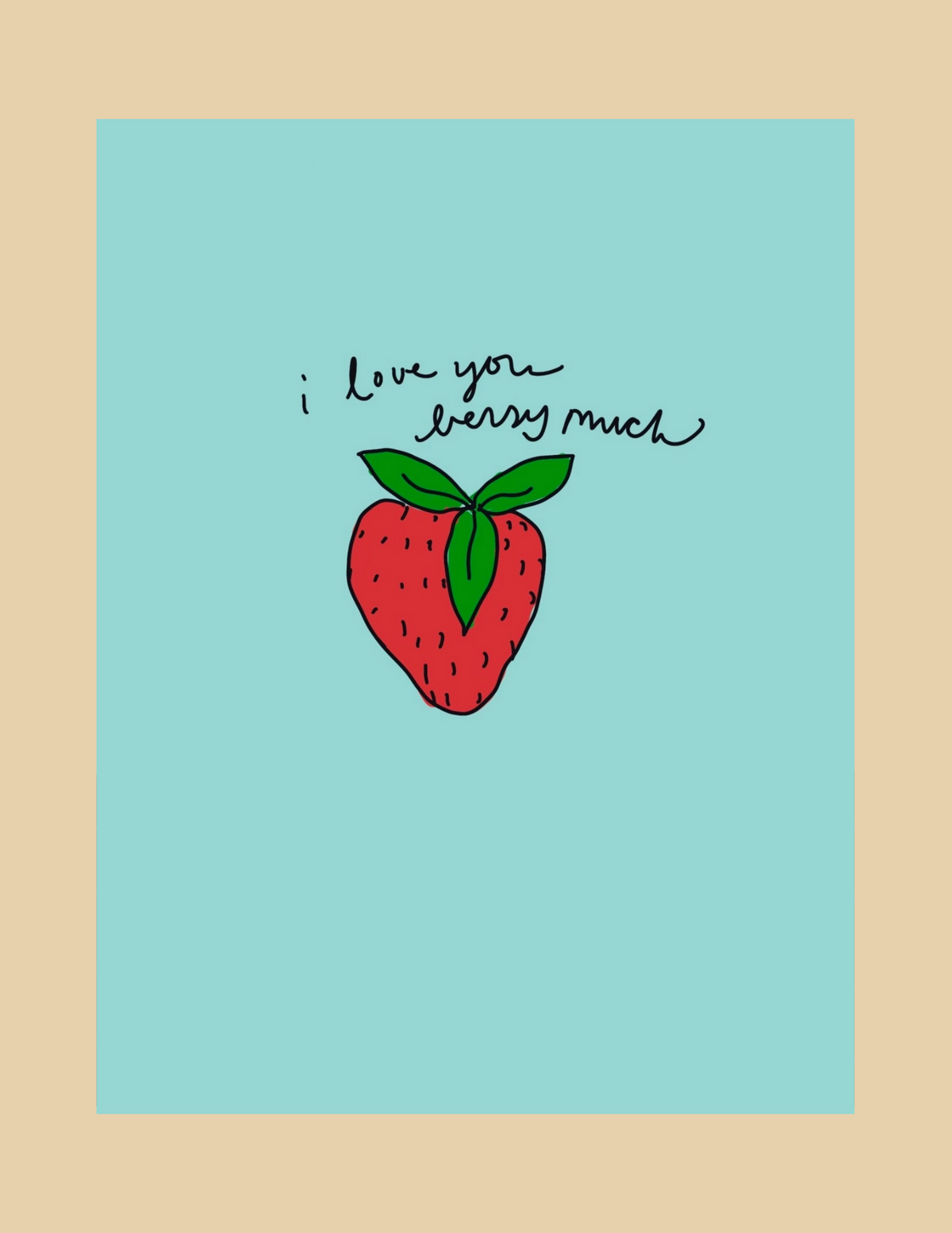 Nice Paper - Greeting Card - Strawberry -