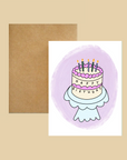 Nice Paper - Greeting Card - Happy Birthday Cake -