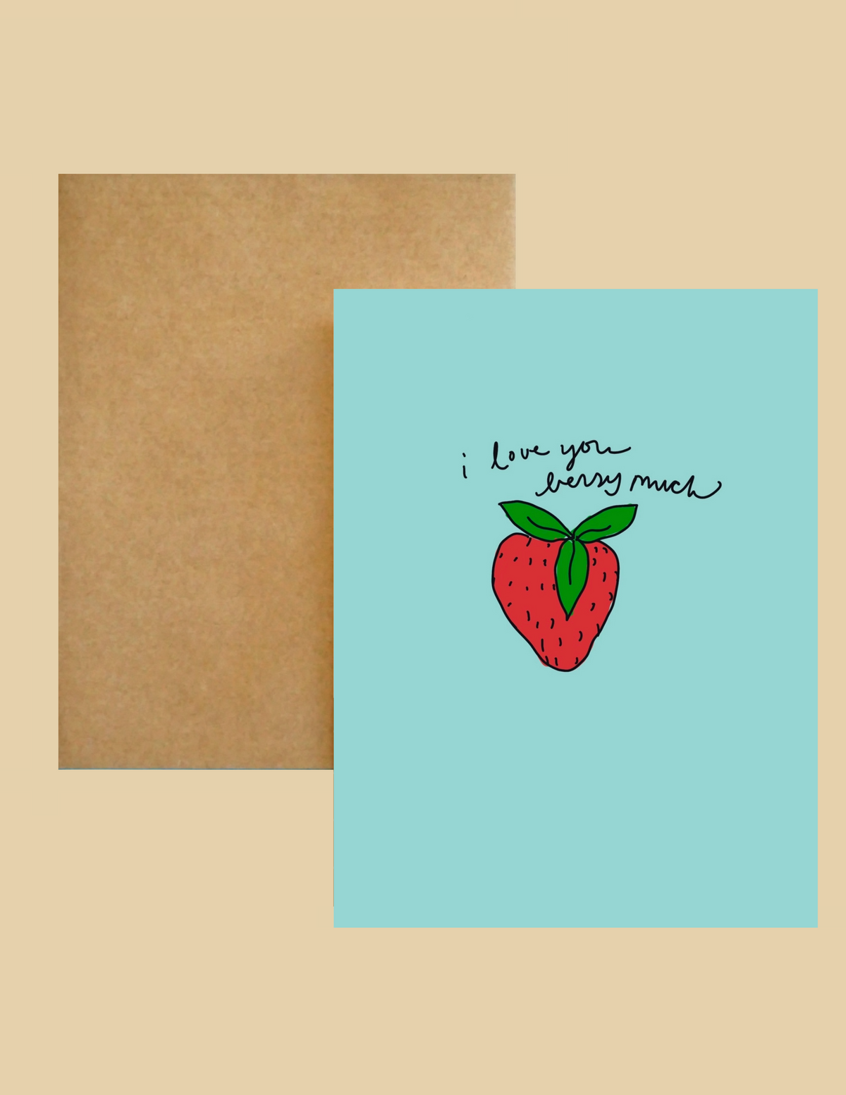 Nice Paper - Greeting Card - Strawberry -