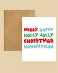 Nice Paper - Greeting Cards - Merry Happy Holly Jolly -