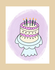 Nice Paper - Greeting Card - Happy Birthday Cake -