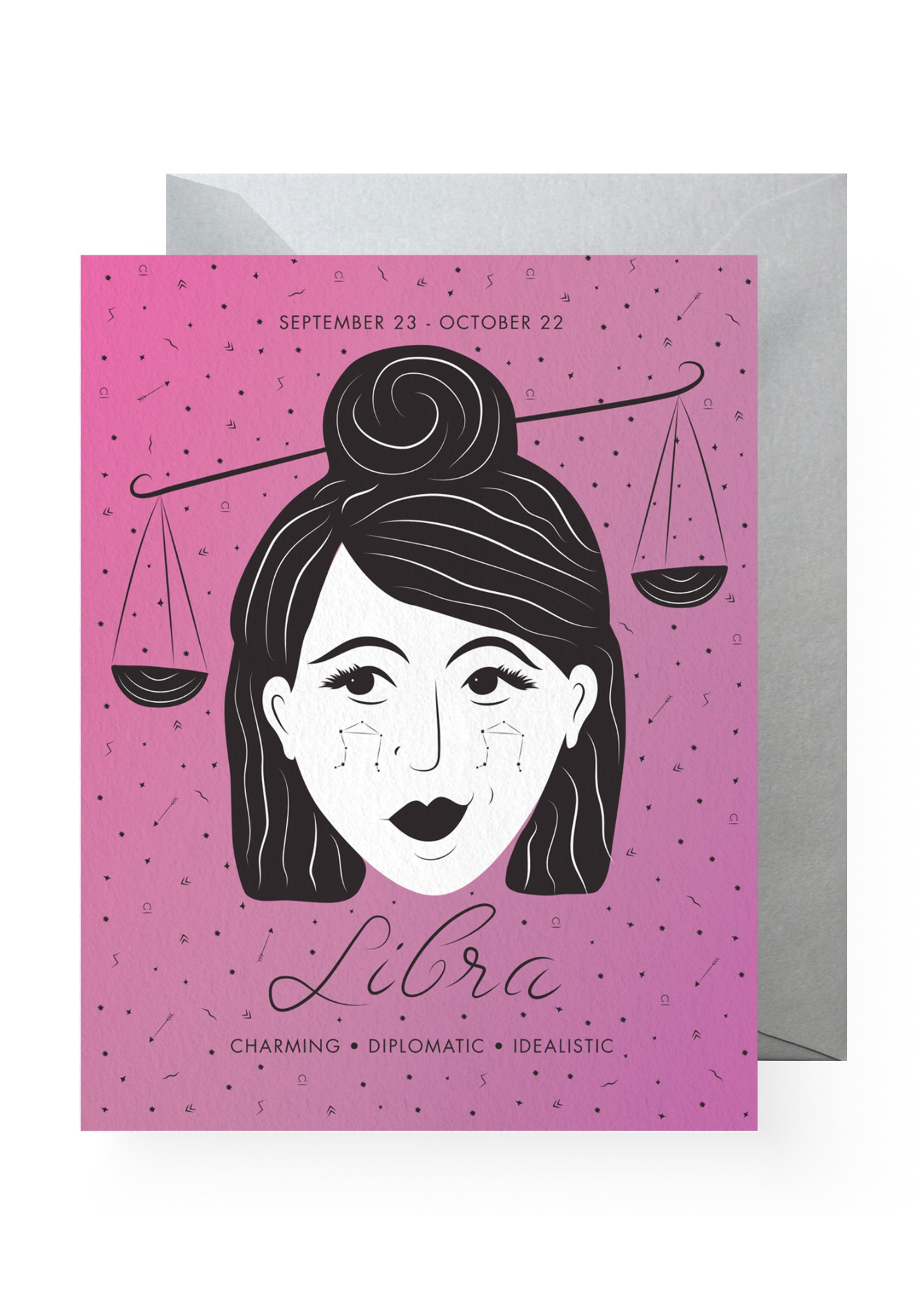 Boss Dotty Paper Co. - Libra Zodiac Greeting Card -