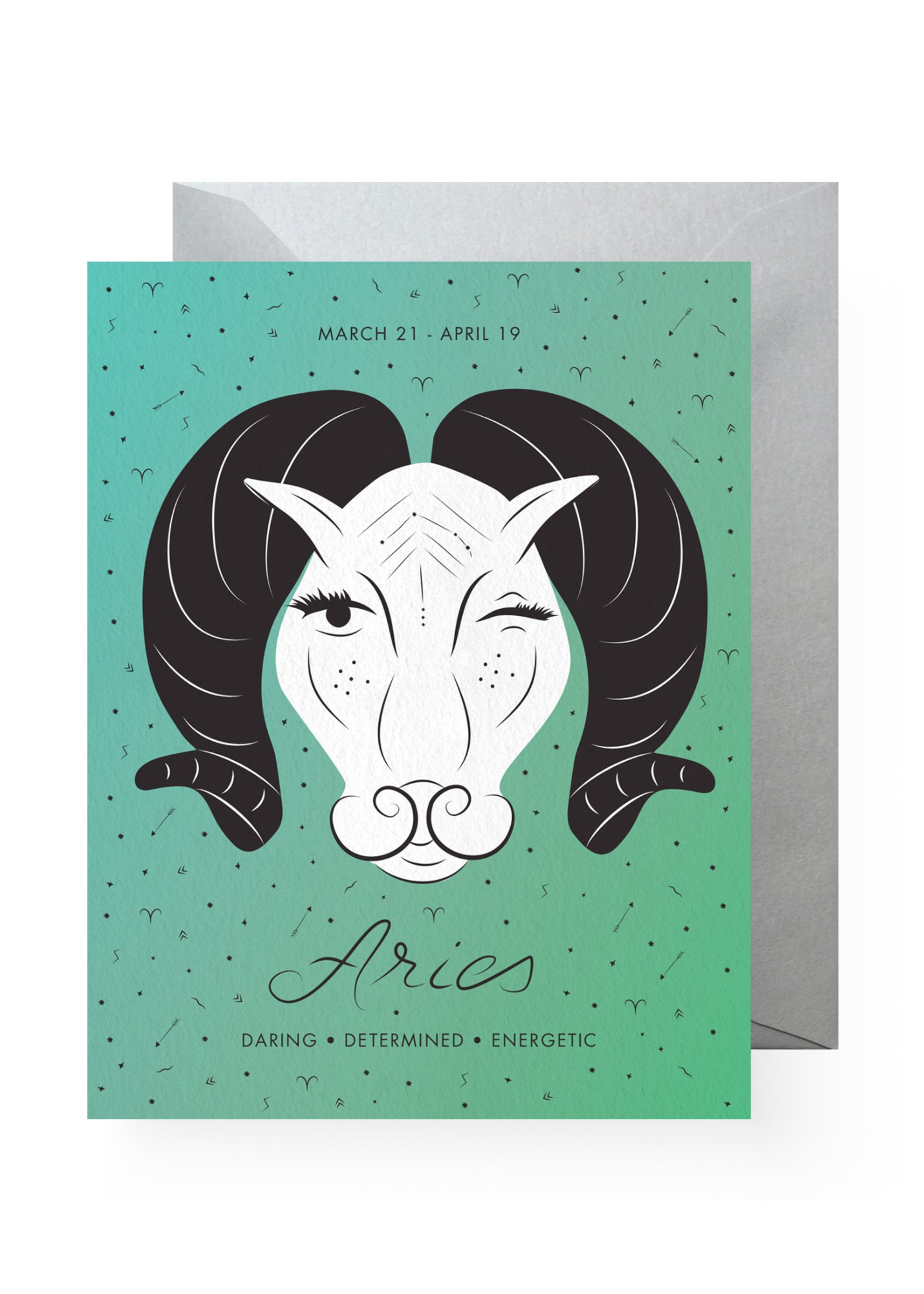 Boss Dotty Paper Co. - Aries Zodiac Greeting Card -
