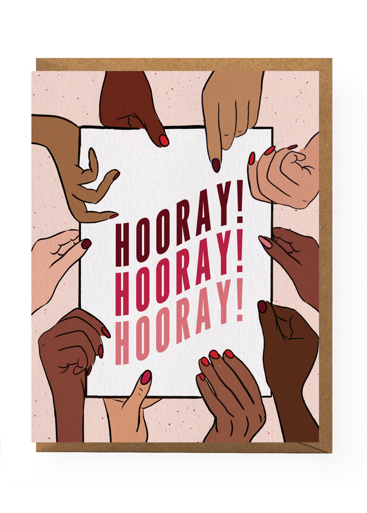 Boss Dotty Paper Co. - Hooray Hands Congratulations Card -
