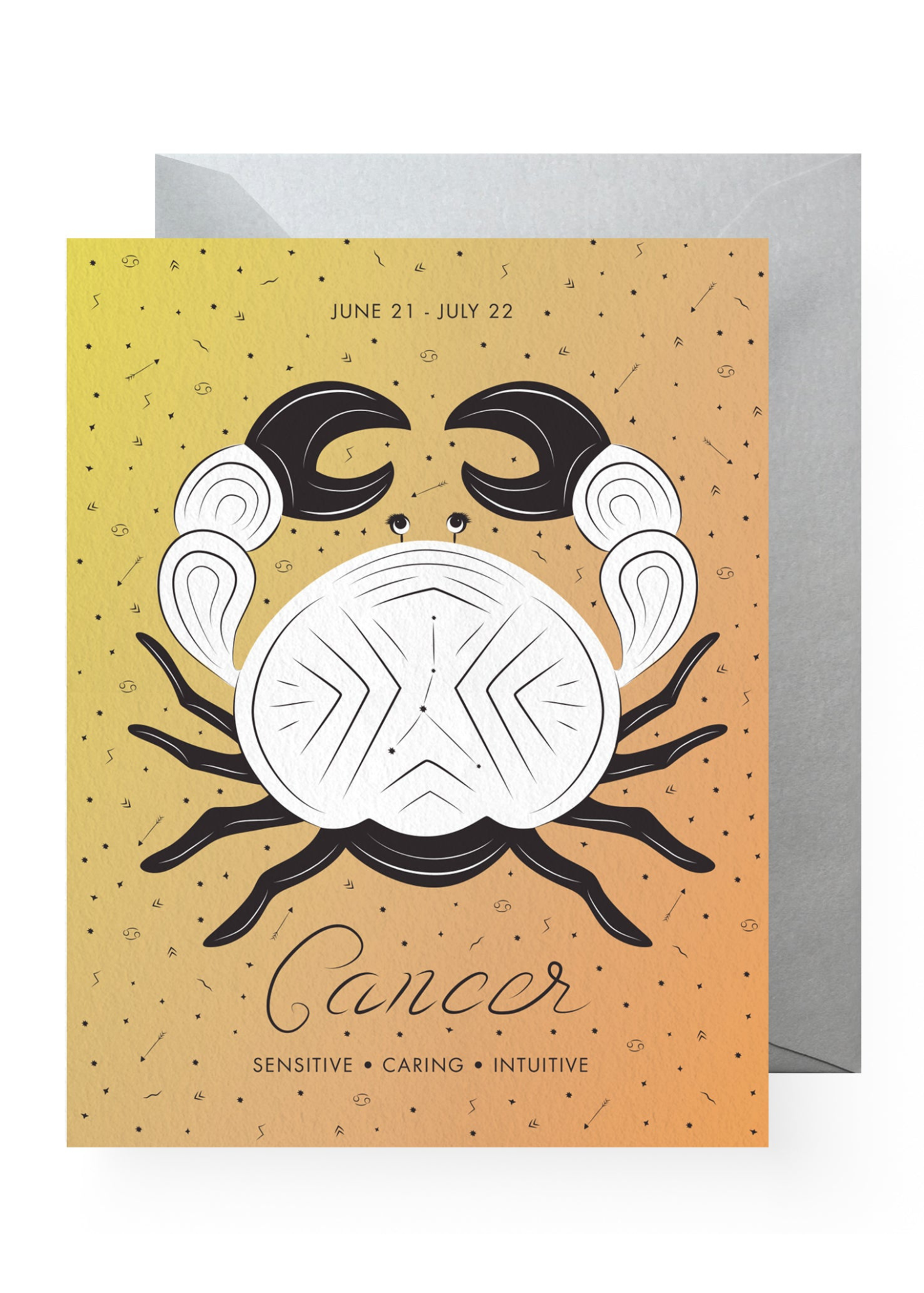 Boss Dotty Paper Co. - Cancer Zodiac Greeting Card -