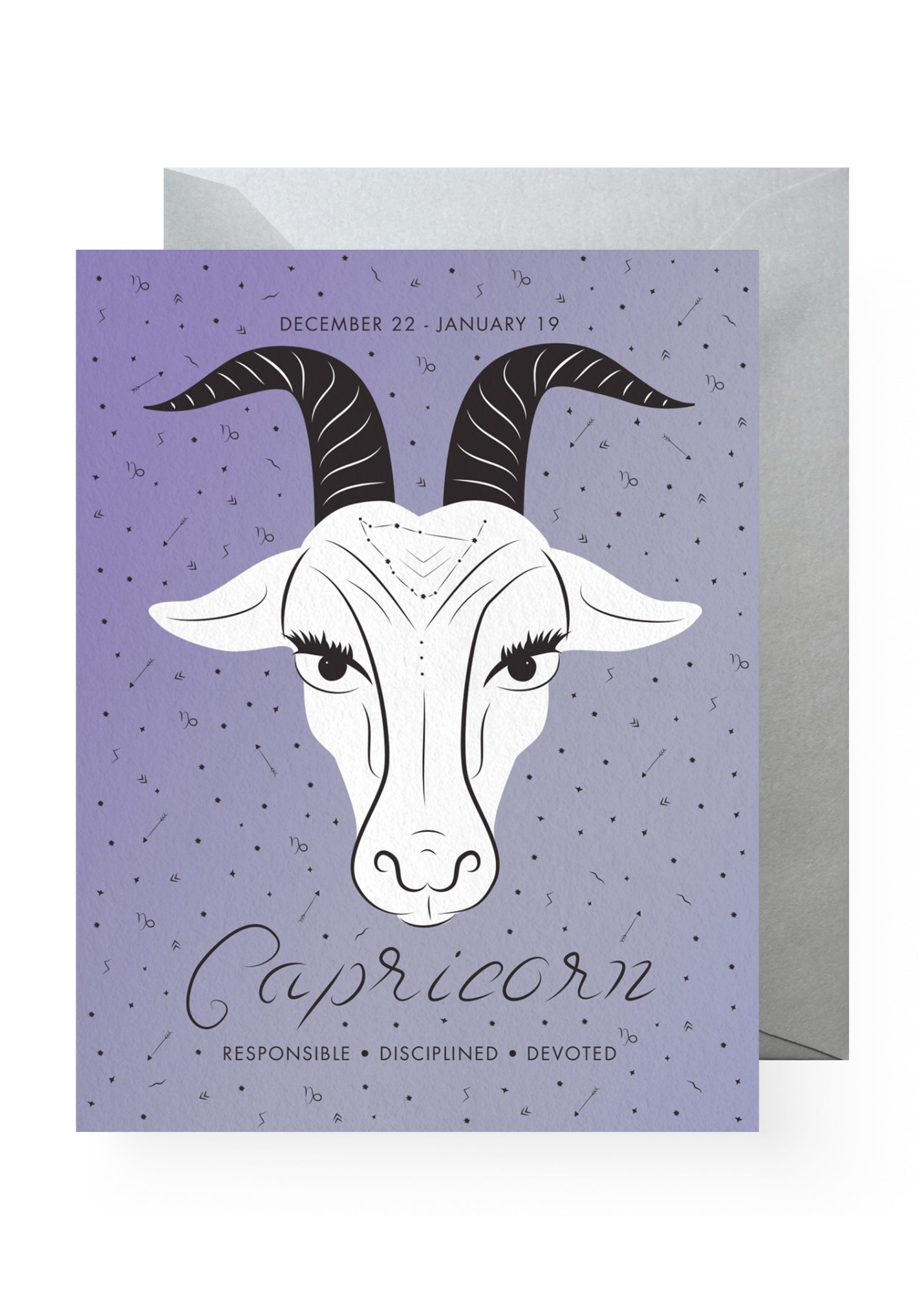 Boss Dotty Paper Co. - Capricorn Zodiac Greeting Card -