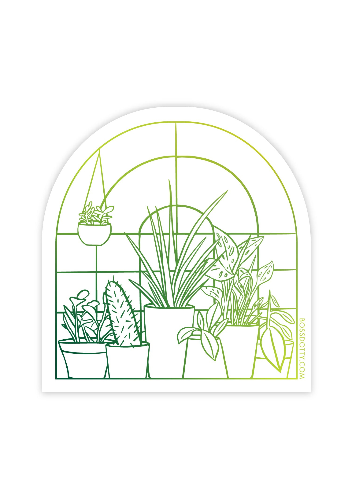 Boss Dotty Paper Co. - Plant Window Clear Sticker -