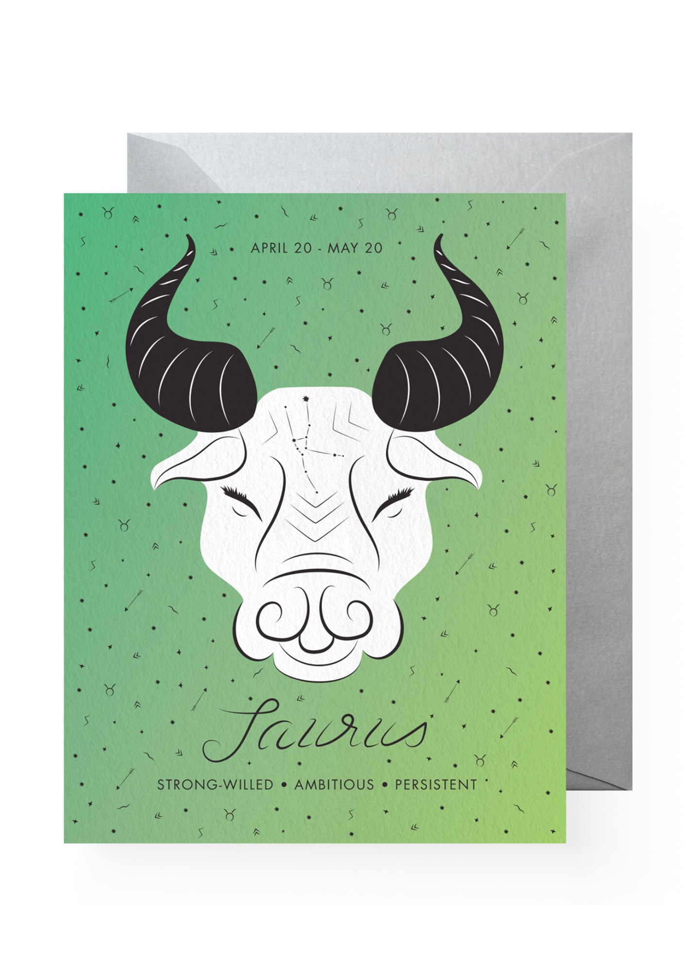 Boss Dotty Paper Co. - Taurus Zodiac Greeting Card -