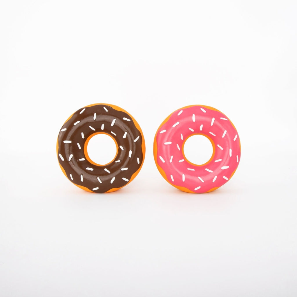 Zippy Paws - Latex Donutz - Chocolate and Strawberry 2-Pack -