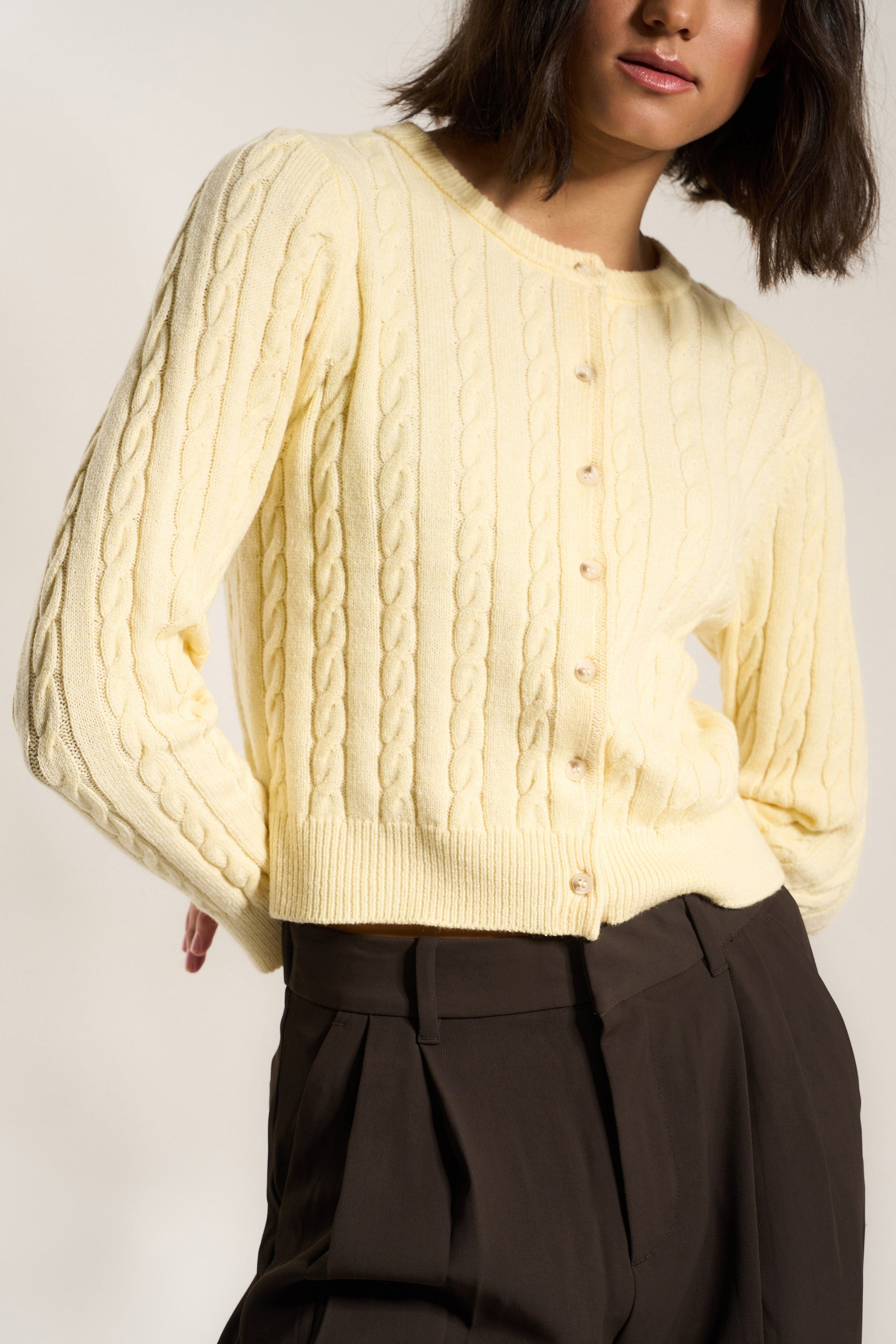 Callahan Knitwear - Valerie Cardigan - Swan -