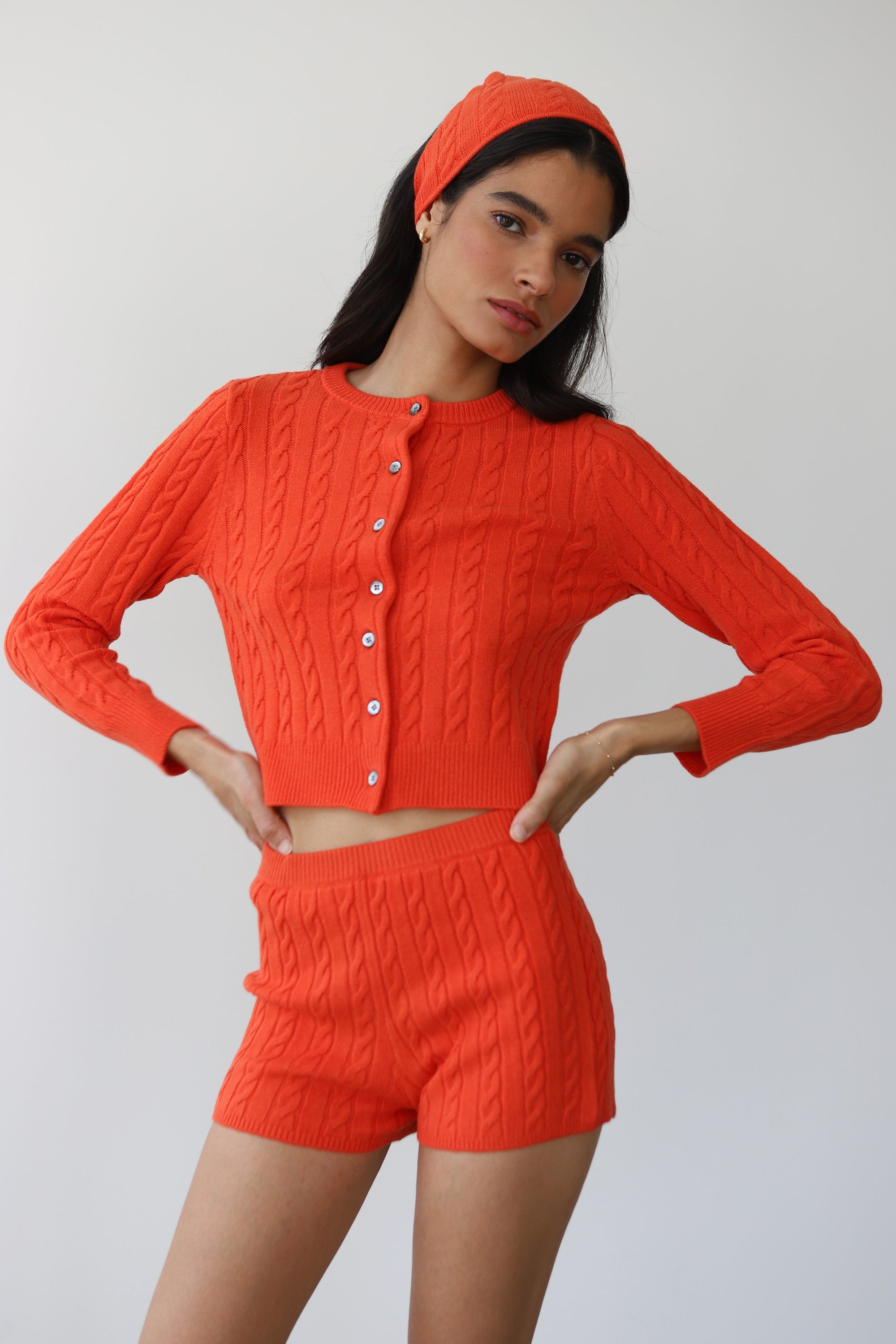 Callahan Knitwear - Valerie Cardigan - Poppy -