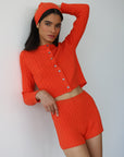 Callahan Knitwear - Valerie Headscarf - Poppy -