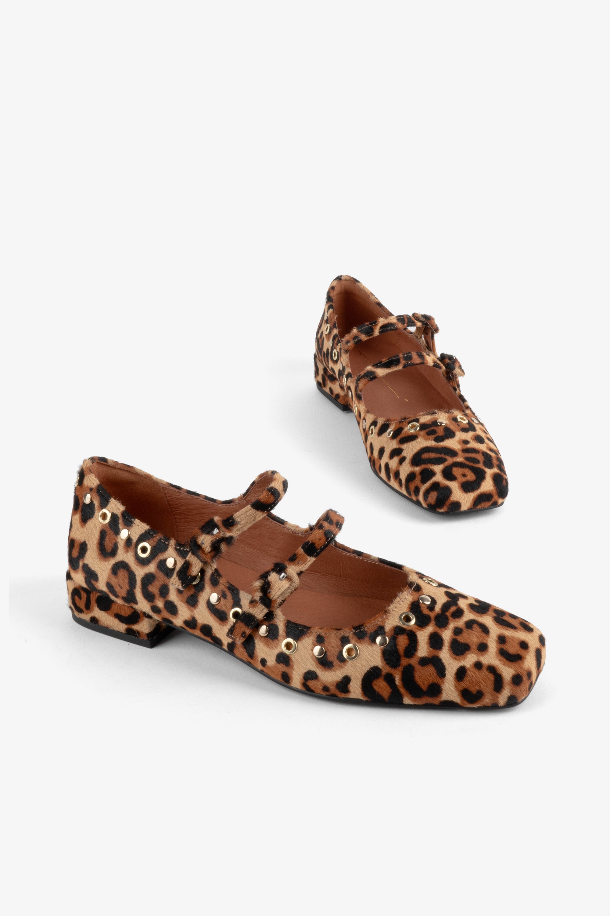 Intentionally Blank - Venezuela Double Strap Cowhide Mary Jane - Leopard -