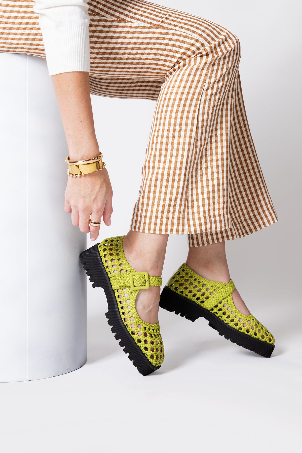 Intentionally Blank - Veronique Woven Mary Jane Flat -