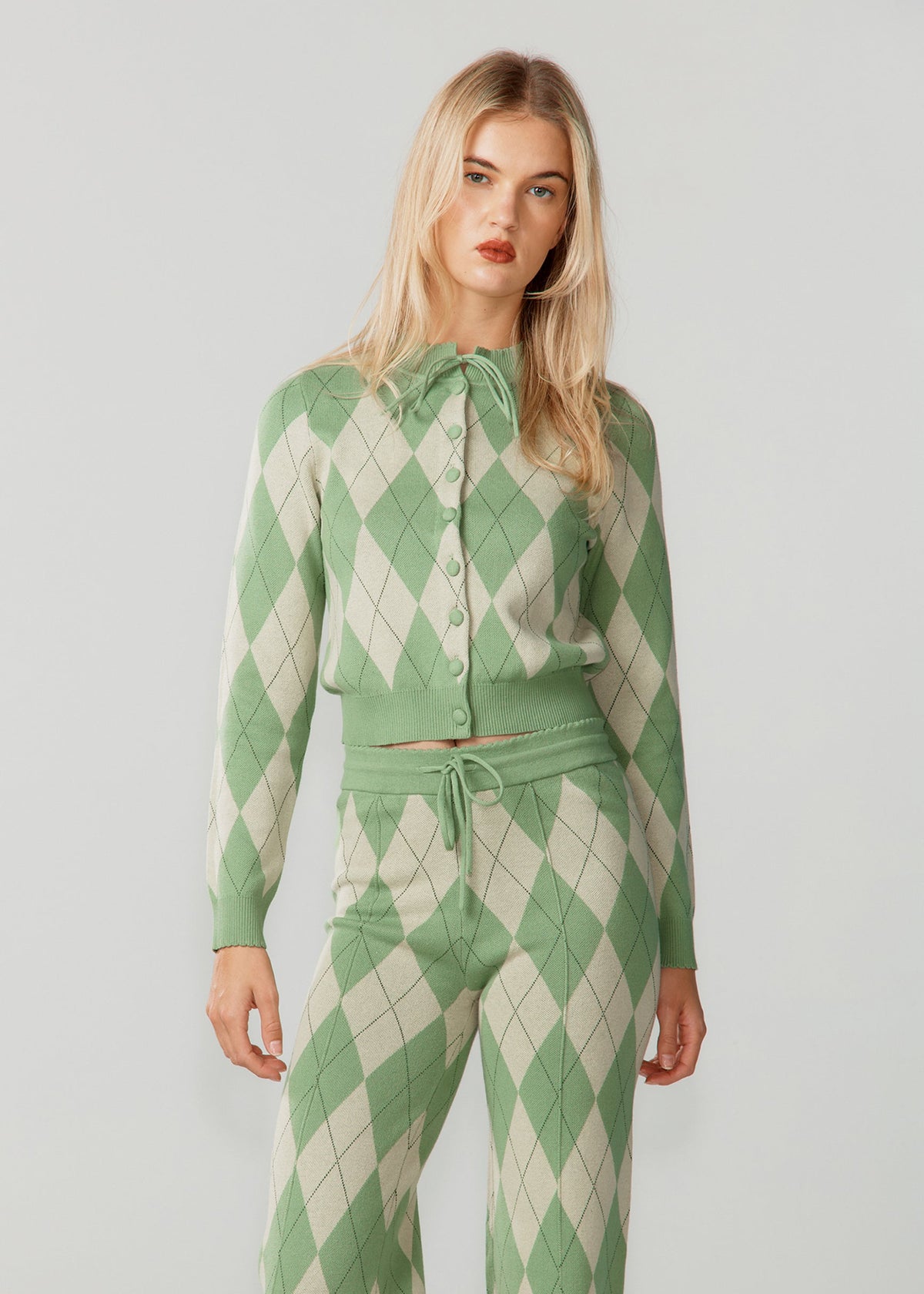 House of Sunny - Argyle Lounge Cardigan -