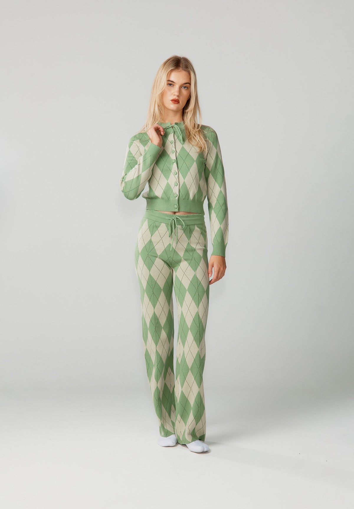 House of Sunny - Argyle Lounge Cardigan -